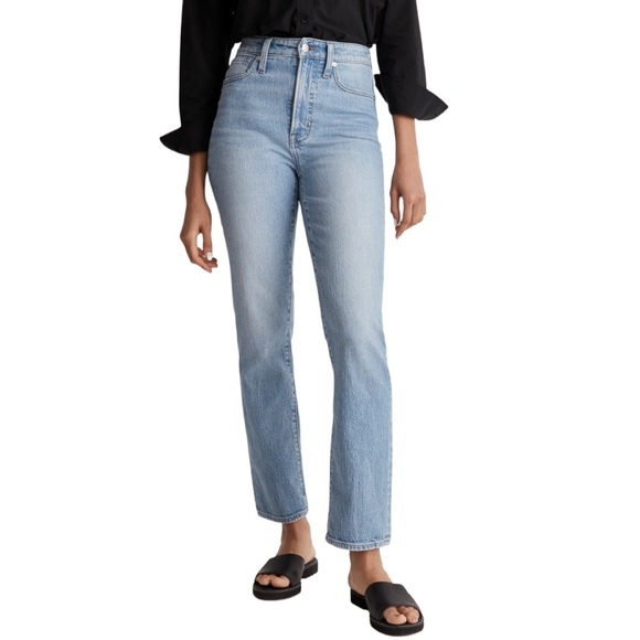 Madewell The Perfect Vintage Straight High Rise Light Medium Blue Wash Size 29 - Picture 1 of 16